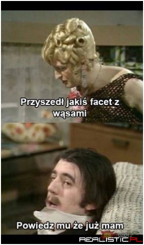 Facet z wąsami