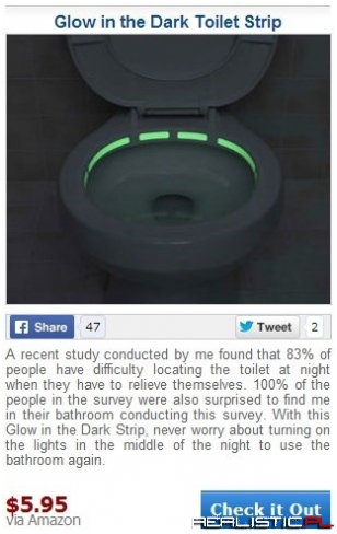 Glow in the Dark Toilet Strips Takes Their Research Very Seriously