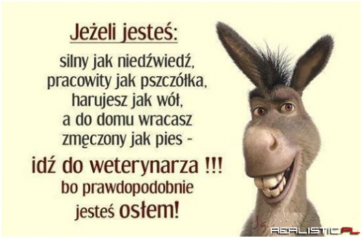 Jeżeli jesteś ....