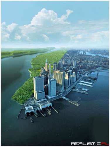 Present Day Manhattan Versus What It Would Have Looked Like 600 Years Ago