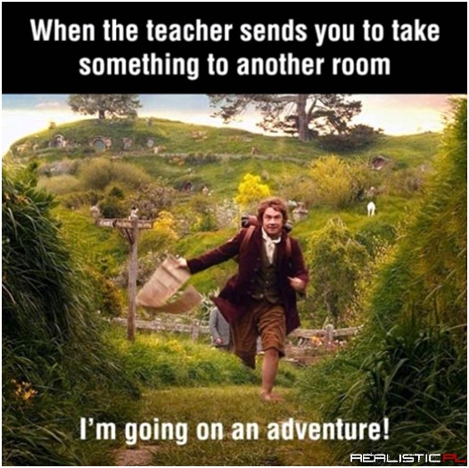 When the teacher...