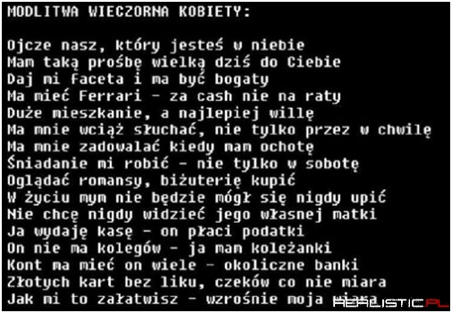 Wieczorna modlitwa kobiety