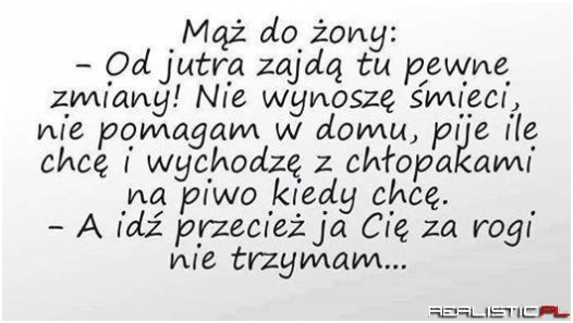 Mąż do żony