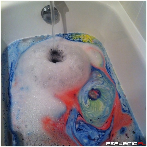 My bath bomb decided to turn my bath into a Van Gough painting