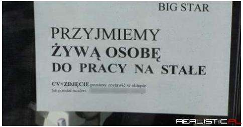 Najważniejsze wymaganie