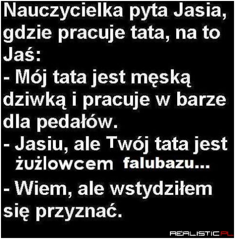 Nauczycielka pyta Jasia