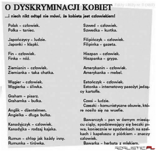 O dyskryminacji kobiet