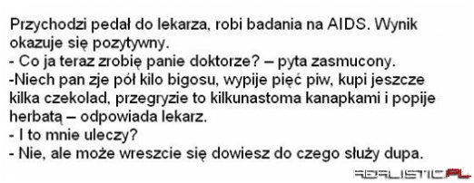 Przychodzi pedał do lekarza