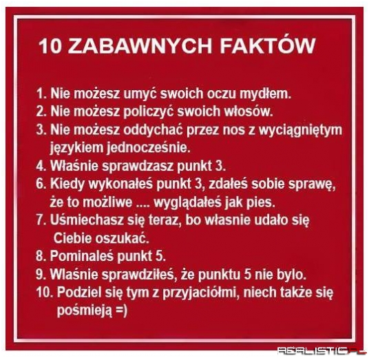 10 zabawnych faktów