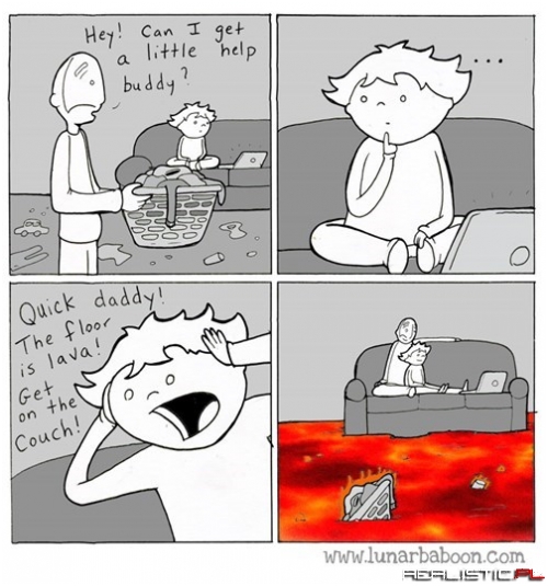 A Son Helps His Father Escape Danger