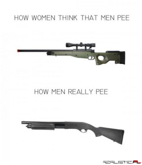Men Do Not Have Scopes and Laser Sights, it