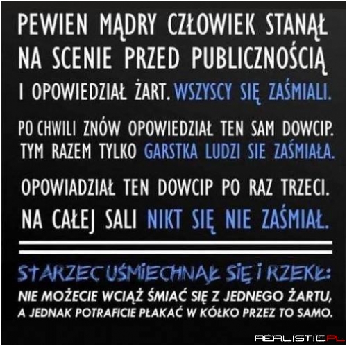 Pewien mądry człowiek ....