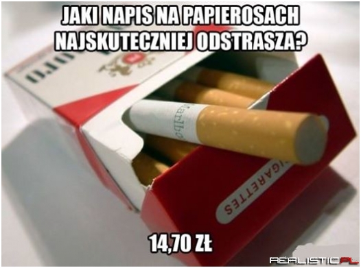 Napis na papierosach