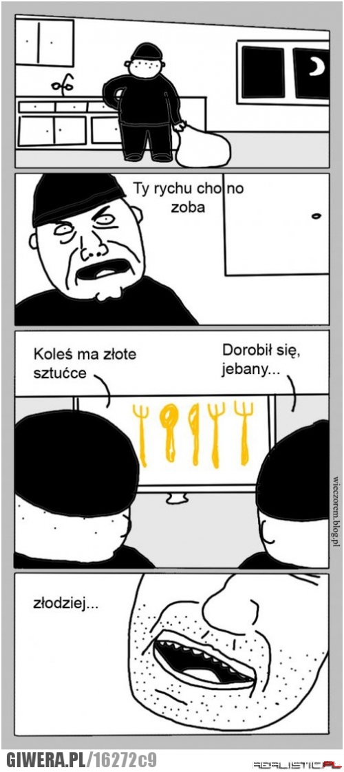 Złote sztućce