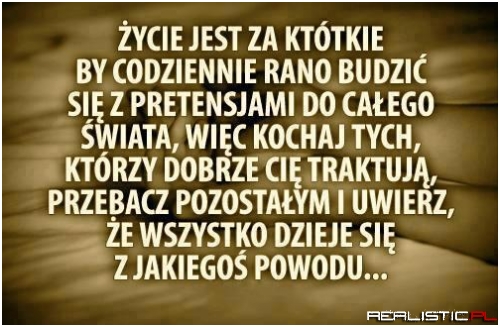 Zycie jest za krótkie