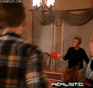 Playing Ping Pong With Grandma