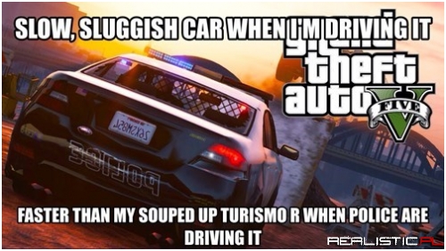 The Police Cars in GTA V Are a Bit Weird