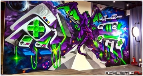 This Wall Felt the Power of the Pixel