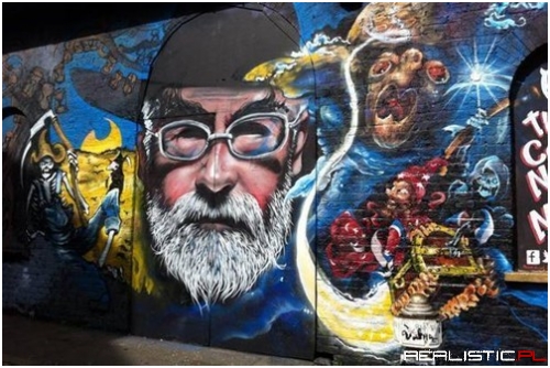 Honoring Terry Pratchet With a Cool Street Art Mural