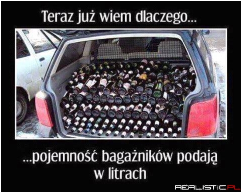Pojemnośc bagażników