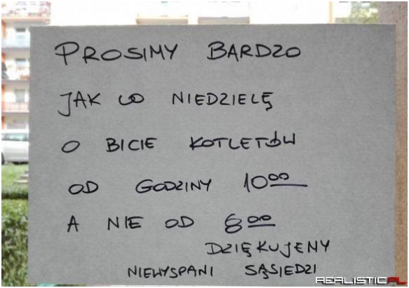 Kto mieszka w bloku ten wie o co chodzi