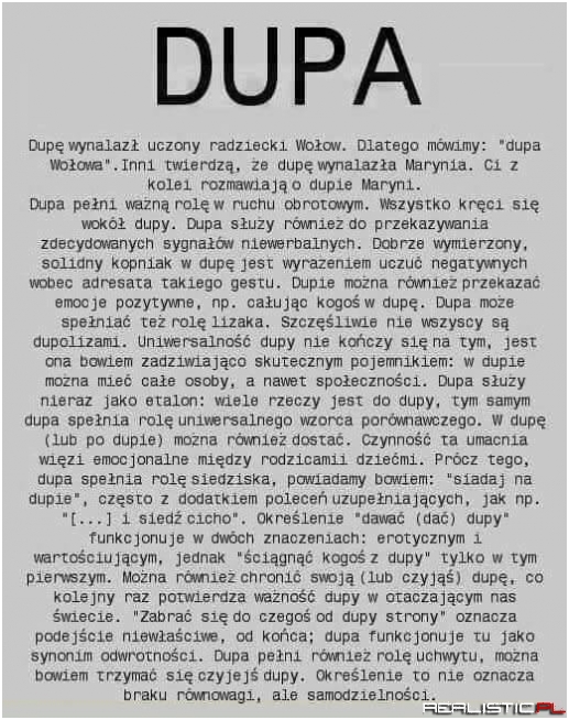 Dupa...