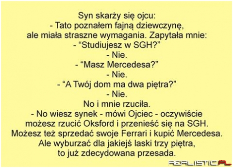 Syn skarży się ojcu