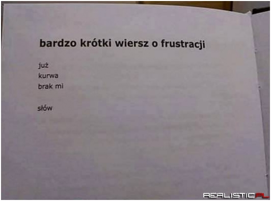 Bardzo krótki wiersz...