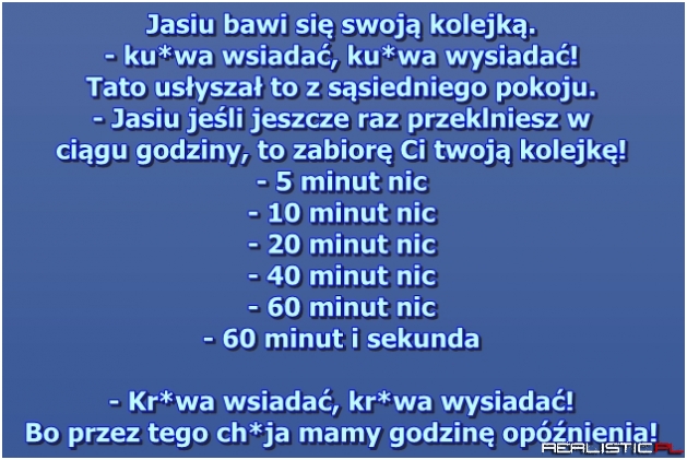 Jasiu bawi się kolejką :D