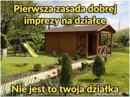 Impreza na działce
