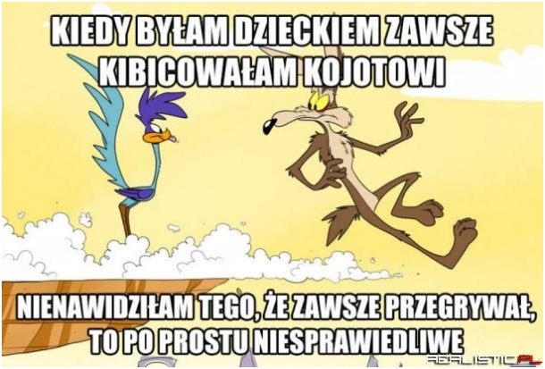 Legenda głosi, że kojot w końcu dopadł strusia...