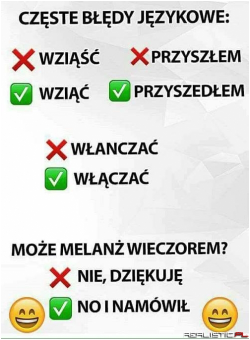 Błędy językowe ;)