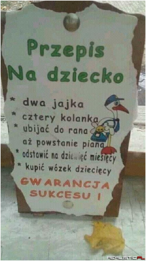 Przepis na dziecko