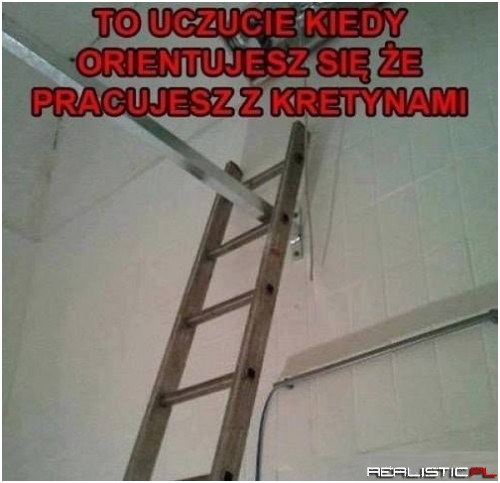 Przynajmniej drabina.nie spadnie