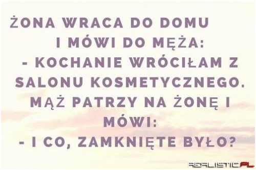 Żona wraca do domu