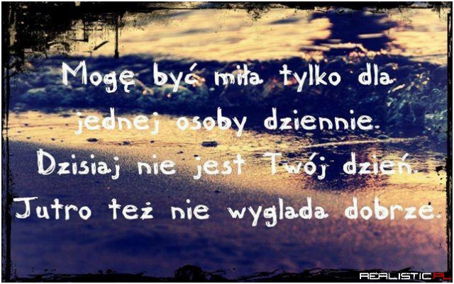 Dzisiaj nie jest Twój dzień xD