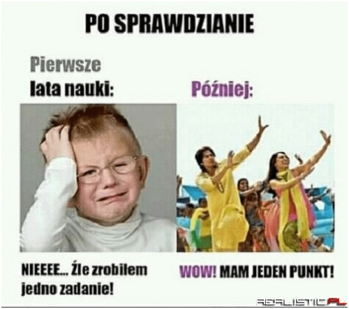 Po sprawdzianie