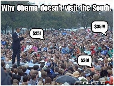 Dlaczego Obama nie jeździ na południe