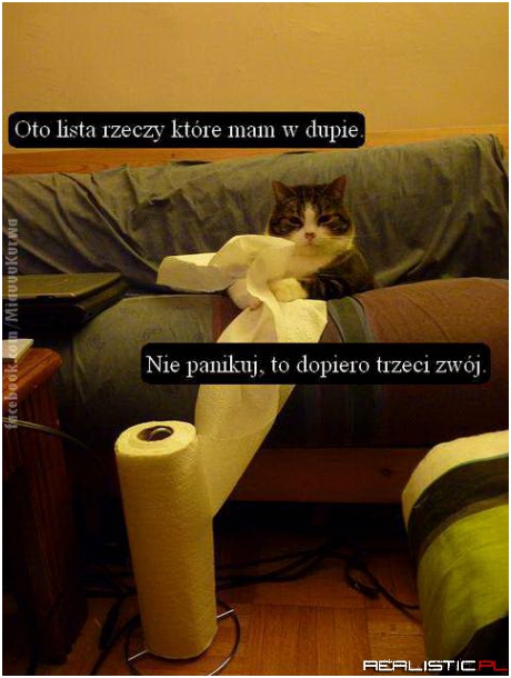 Oto lista rzeczy