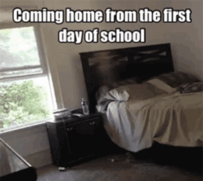 Tak wygląda pierwszy dzień szkoły :D