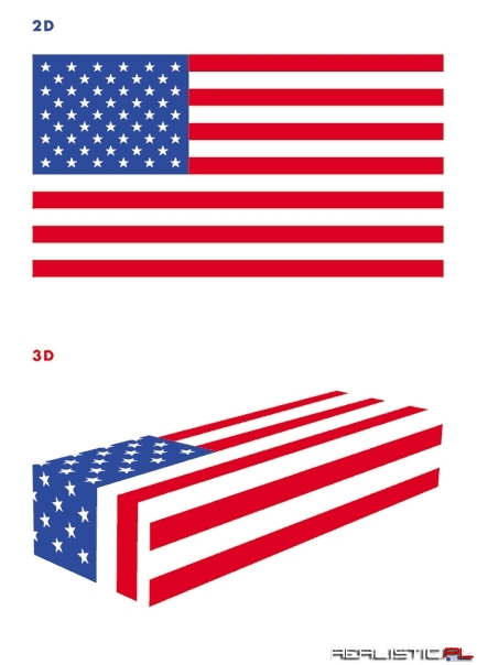 2D / 3D american-flag-poster
