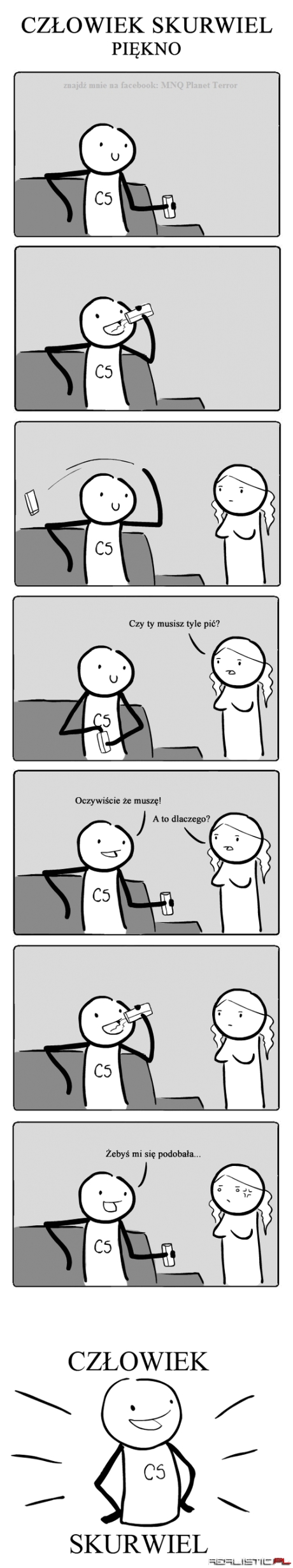 Człowiek skurwiel a kobieta