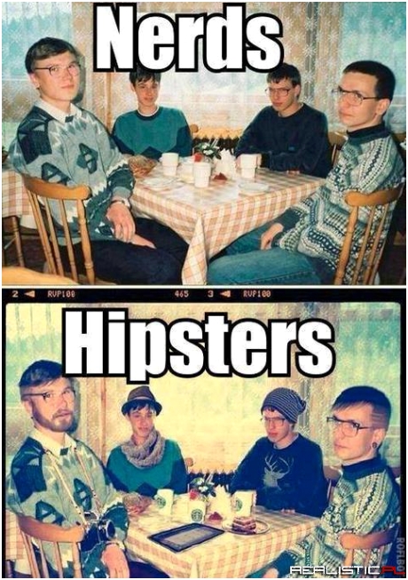 Różnica między nerdem a hipsterem
