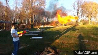 Benzyna w pistolecie na wodę