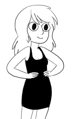 Black dress + cat