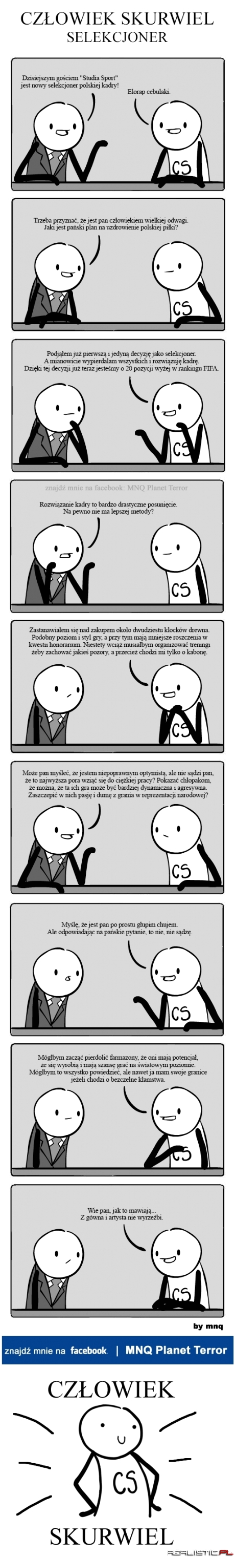 Człowiek Skurwiel o polskiej piłce
