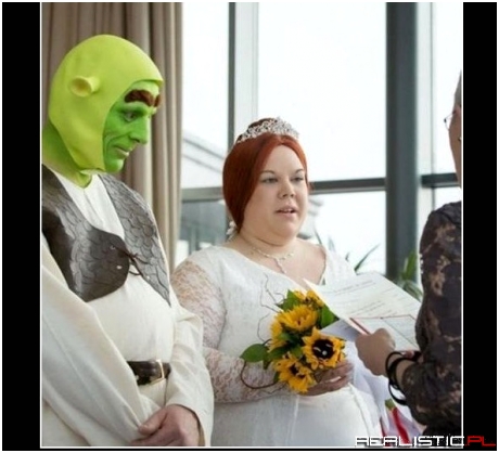 Ja Fiona biorę Ciebie Shrek'u za męża...
