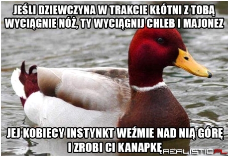 Jeśli dziewczyna podczas kłótni wyciągnie nóż