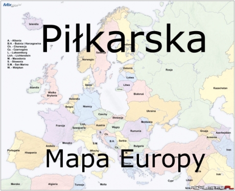 Piłkarska mapa Europy