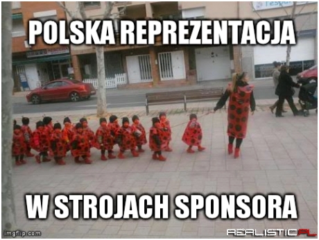 Polska reprezentacja w strojach sponsora
